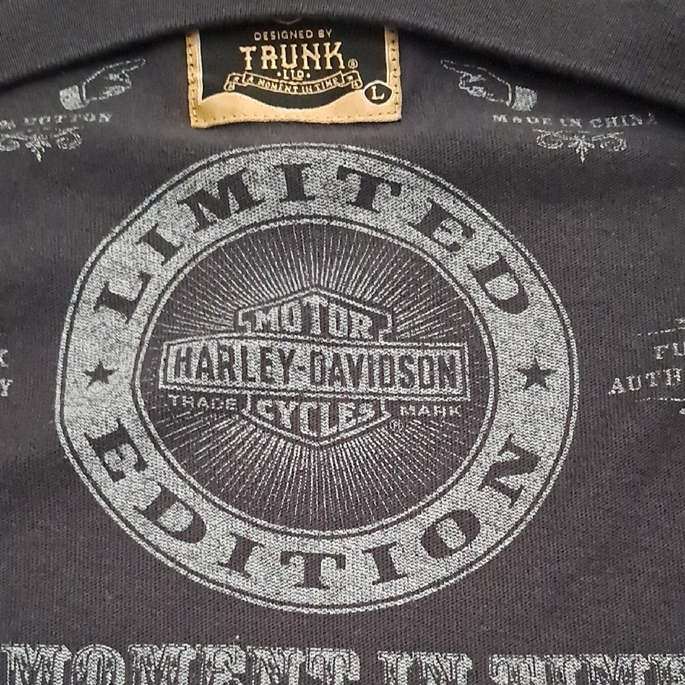 Harley-Davidson Women's Size Large Black Long Sleeve Dress with White Details - Picture 8 of 11